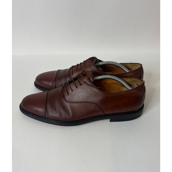 Salvatore Ferragamo - Cognac Brown Leather Oxford Dress Shoes size 10.5 main image 4